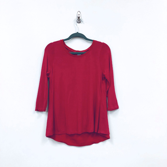Ann Taylor Cherry Red Top - Picture 1 of 4